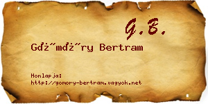 Gömöry Bertram névjegykártya